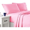 thumbnail image 1 of 700 Thread Count 100% Egyptian Cotton 4-Piece Bed Sheet Set (1 Flat, 1 Fitted Sheet, 2 Pillow Covers) 15 Inches Deep Pocket Size Stripe Pattern, 1 of 4