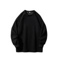 thumbnail image 1 of RXIRUCGD Man Solid Color Rhomboid Design Long Sleeve Hoodie, Black, Size: 3XL, 1 of 8