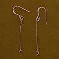 thumbnail image 4 of 2 Pcs Crochets d'Oreille en Argent sterling avec Chaîne Ressorts d'Oreille Rose, 4 of 8