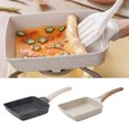 thumbnail image 1 of Japanese Tamagoyaki Pan with Wooden Handle Nonstick Rectangle Omelette Egg Roll Maker Steak Tamago Frying Pan Kitchen Cooking Tools Cookware, 1 of 7