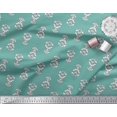 thumbnail image 3 of Soimoi Rayon Fabric Leaves & Floral Block Print Fabric by The Yard 56 Inch Wide, 3 of 3