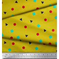 thumbnail image 2 of Soimoi Polyester Crepe Fabric Square,Dot & Triangle Geometric Decor Fabric Printed Yard 52 Inch Wide, 2 of 3