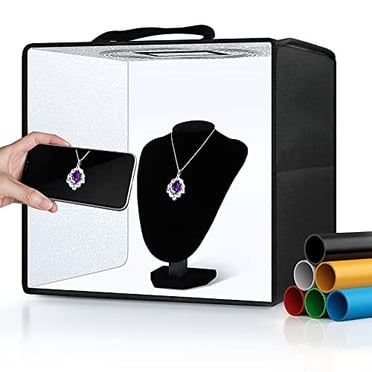 Glendan Portable Photo Studio Light Box,12"X12" Professional Dimmable Shooting Tent Kit With 112 Led Lights & 6 Backdrops For Jewelry And Small Items Product Photography