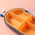 thumbnail image 4 of Moisture Proof Mini Pill Organizer Box with Removable Grids | Portable Travel Storage Case for Vitamins, Jewelry, or Small Accessories | Semitransparent Airtight Container for Home, Office, or On, 4 of 7