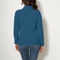 thumbnail image 4 of Lenpel Women's Turtleneck Sweaters Lightweight Long Sleeve Slim Ribbed Knit Pullover Tops Fall Fashion Outfits(Blue,X-Large), 4 of 5