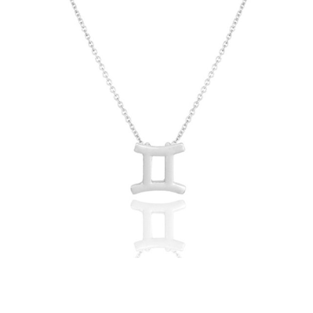 Constellation Theme Friendship Necklace Creative Comfortable Ins Exquisite Durable Rust-proof Lightweight Fashion Accessory Gemini Silver