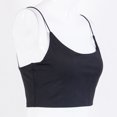 thumbnail image 4 of FOCUSNORM Women Sling Top Solid Color Crop Low Chest Sexy Bodycon Top Clothes, 4 of 5