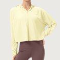 thumbnail image 4 of RXIRUCGD T-shirt de Mode pour Femme Blouse à Manches Longues Col Rond Hauts Décontractés Chandail, Jaune, Taille : S, 4 of 8