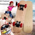 thumbnail image 1 of Planche à Roulettes Libre Complète de 17 Pouces pour Débutants, Double Kick, Plateau en Érable Concave, Planche Vierge pour Graffiti avec Roues Durables, Supporte 165 Lb pour le Patinage de Rue, les Tours et les Déplacements, 1 of 9