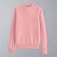 thumbnail image 2 of Penkiiy Chandails d'Automne pour Femmes 2024, Chandail Léger et Doux pour Femmes à Col Rond, Manches Longues, Tricot, Haut, L Rose, 2 of 7
