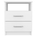 thumbnail image 1 of TUHOME Napoles Night Stand - White  Engineered Wood - For Bedroom, 1 of 7