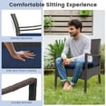 thumbnail image 4 of Costway 8PCS Patio Rattan Wicker Furniture Set Cushioned Sofa Armrest Coffee Table Navy, 4 of 7