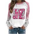 thumbnail image 2 of Qertyioot T-Shirt Graphique pour Femmes de la Saint-Valentin à Manches Longues, Blouse Imprimée à Col Rond, Tunique Décontractée, 2 of 3