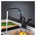 thumbnail image 4 of Kitchen Sink Faucet Black Deck Mounted Flexible Pull Out Mixer Tap Hot Cold Kitchen Faucet Spring Spout Chrome Silver Faucet ,Effortless Installation, 4 of 6