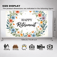 thumbnail image 5 of Floral Design Retirement Celebration Banner Decorative Flower Pattern Happy Retirement for Retirement Party Office Celebration Indoor Decoration, 5 of 5