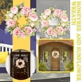 thumbnail image 2 of XZNGL Home Decor Front Door Decor Spring Leaf Wreath Plastic Artificial Plant Home Decoration Wreath Front Door, 2 of 9