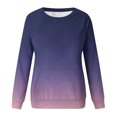 thumbnail image 5 of RKSTN Chandails en Molleton pour Femmes Mode Automne 2023 Couleur Dégradée Manches Longues Chandail en Molleton Grande Taille Ample Col Rond Doux Chandail Tops, 5 of 5