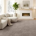 thumbnail image 1 of HOMCOM 5x7 Faux Fur Area Rug, Modern Geometric Pattern Non-Slip Carpet, Tan, 1 of 10