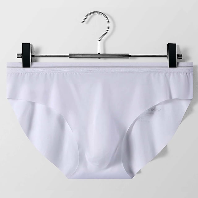RXIRUCGD Mens Underwear Men's Solid Color Ice Silk Seamless One Piece Briefs