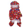 thumbnail image 3 of Hooded Dog Raincoat, Comfortable Pet Rain Jacket Reflective Cute Waterproof 4 Legs Design  For Most Dogs XS,S,M,L,XL, 3 of 8