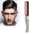 thumbnail image 3 of Steel Beard and Mustache Comb Folding Fine Comb Pocket X4K1, 3 of 6