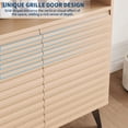 thumbnail image 4 of Kojooin Buffet Moderne à Cannelures avec Tablettes Ajustables, Rangement pour Salle à Manger et Cuisine, 4 of 7