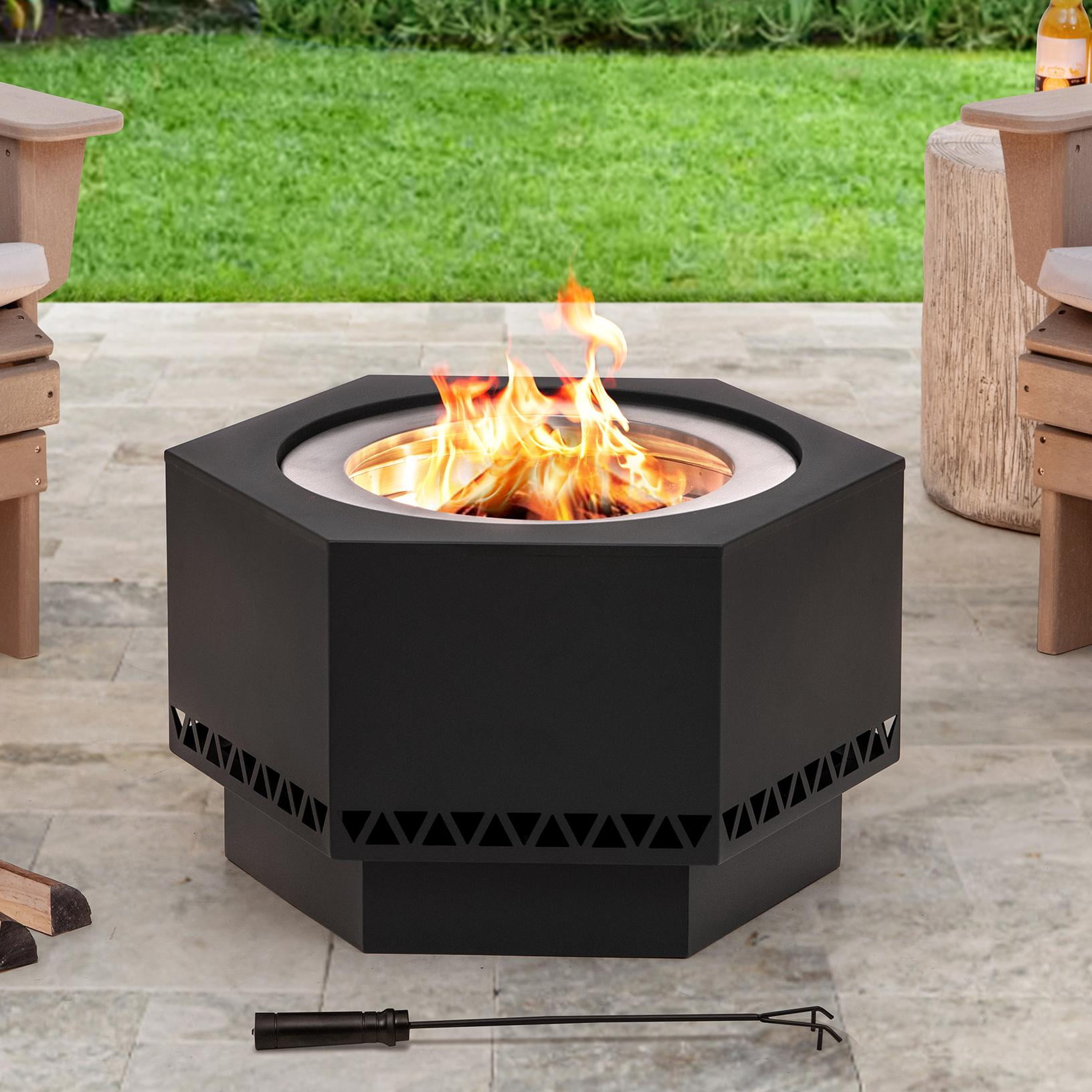 Sunjoy 26 pouces Hexagonal faible fumée Firepit