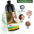 thumbnail image 2 of Herbishh Shampooing Colorant pour Cheveux Gris, Permanent, Hommes et Femmes (Lin 500 ml), 2 of 7
