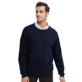thumbnail image 1 of TOPTIE Mens Crewneck Soft Cotton Long Sleeve Jumper Pullover Sweater, 1 of 8
