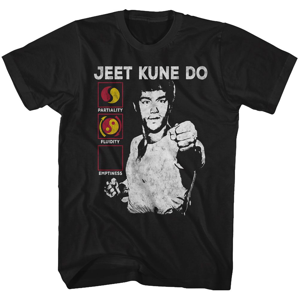Bruce Lee T-Shirt pour Adulte Noir avec Symbole Jkd Signifiant S