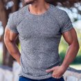 thumbnail image 3 of BOBOGOJP Chemises Grandes Tailles pour Hommes Manches Courtes Col Rond T-Shirts (Gris,m), 3 of 4