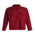 thumbnail image 2 of Women‘s Corduroy Jackets Cardigan Button-down Outwear Blouse Tops Shirt, 2 of 6