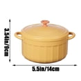 thumbnail image 3 of Oleegame Ensemble de Couverts en Acier Inoxydable 2 Pcs Bol de Conservation en Acier Inoxydable Couvercle à Double Isolation Casserole à Lunch Jaune, 3 of 3