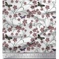 thumbnail image 1 of Soimoi Rayon Fabric Insect,Leaves & Flower Floral Fabric Prints by Yard 42 Inch Wide, 1 of 2