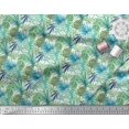 thumbnail image 2 of Soimoi Poly Georgette Fabric Tropical Leaves Printed Craft Fabric by The Yard 42 Inch Wide, 2 of 5