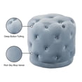 thumbnail image 3 of Meridian Furniture Harper Contemporary Velvet Ottoman/Stool in Sky Blue, 3 of 4