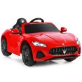 thumbnail image 1 of Gymax 12V Kids Ride On Car Licensed Maserati GranCabrio w/Remote Control & Music Red, 1 of 10