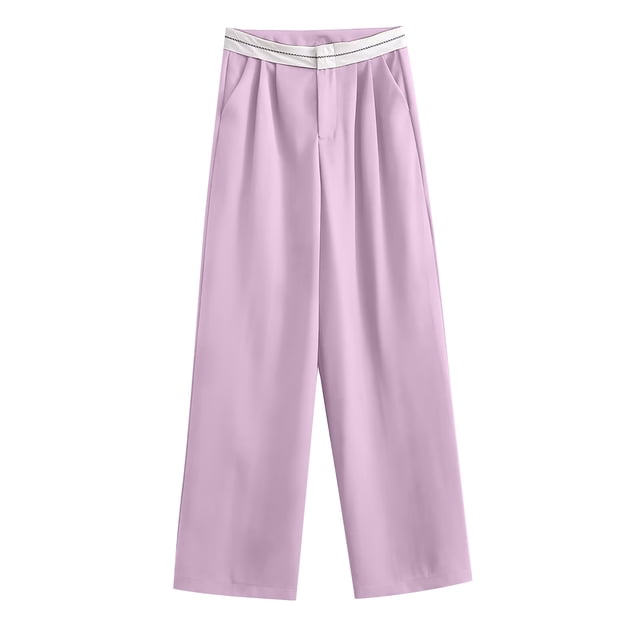 RKSTN Womns Pants Summer Elastic Waist Color Wide Leg Loose Home Long Pants Lightweight Soft Workout Pants