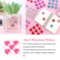 thumbnail image 3 of Heart Rhinestone Stickers Acrylic Crystal Gems Portable Fashionable Acrylic Crystal Multipurpose Decorative Handheld Clothes Scrapbooking DIY Crafts Necklace Peach Red, 3 of 6