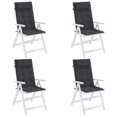 thumbnail image 2 of vidaXL Highback Chair Cushions 4 pcs Black Oxford Fabric, 2 of 5