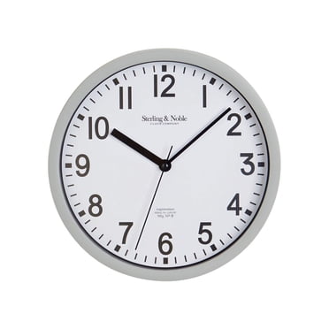 HOMETRENDS Basic Indoor 8.8-inch Gray Analog Round Wall Clock
