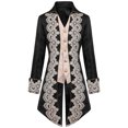 thumbnail image 1 of Penkiiy Manteau Queue-de-Pie pour Hommes Liquidation Hommes Patchwork Col Rabattu Manches Longues Cosplay Manteau Queue-de-Pie Noir Manteau Queue-de-Pie, 1 of 8