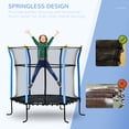 thumbnail image 4 of Soozier Trampoline pour Enfants de 64 Pouces avec Filet de Protection pour Intérieur/extérieur, Bleu, 4 of 9