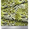 thumbnail image 2 of Soimoi Green Poly Georgette Fabric Leopard & Wild Animal Skin Print Sewing Fabric BTY 42 Inch Wide, 2 of 3