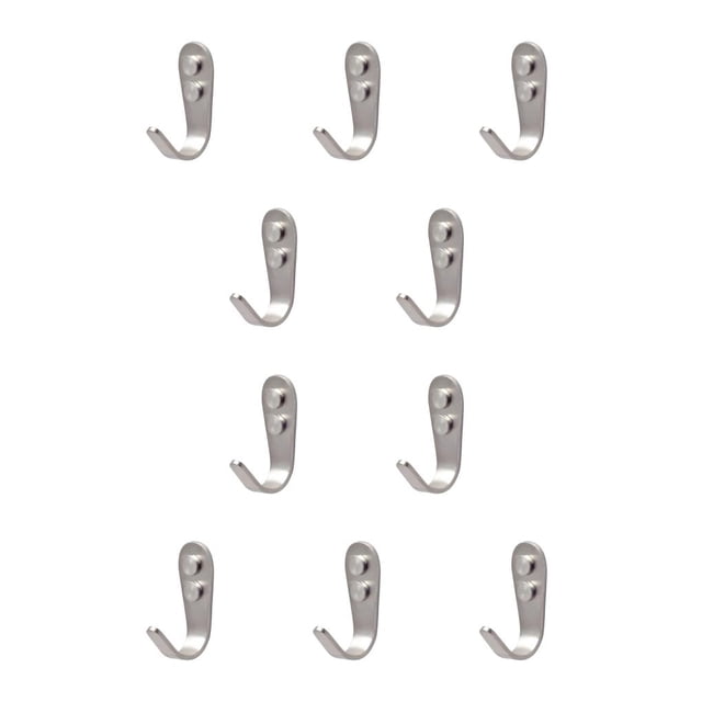 Xingzhi 10 Pieces Stainless Steel Clothes Hanger Punch-free Self-adhesive Replacement Waterproof Anti-rust Hook Rack Large Large 3mm