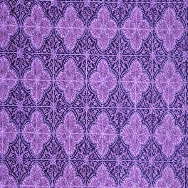 Ahgly Tapis d'Intérieur Lavable en Machine Carré Transitionnel Violet Améthyste Violet, 8 Pieds Carré