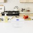thumbnail image 5 of Boîte Bento Ronde, Contenant Alimentaire en Plastique Transparent, Compatible Réfrigérateur et Micro-Ondes, Conception Empilable, Couvercle Étanche avec Évent, 5 of 5