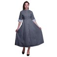 thumbnail image 1 of Bimba Robe Chemise Décontractée à Carreaux pour Femme, Imprimé, Fête, Mi-Mollet, Évasée - Très Petit, 1 of 5