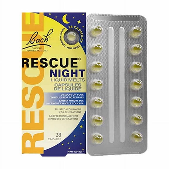 Bach - Capsules de Fondants Liquides Rescue Night, 28 Capsules