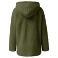 thumbnail image 3 of Innerwin Veste Unie pour Femmes Automne à Manches Longues avec Capuche Vert Armée m, 3 of 5